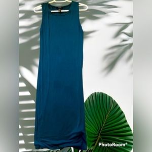Dark Teal Sleeveless Bodycon dress by Forever 21.
